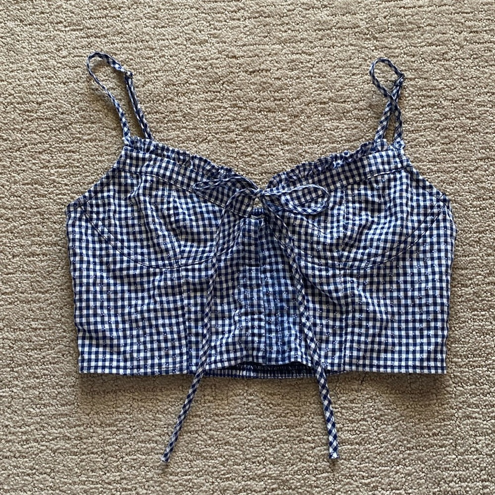 Pacsun Gingham Bustier Tank
